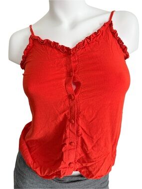 Y2K urban Romantics ruffle spaghetti strap Tank small tomato girl fairy grunge